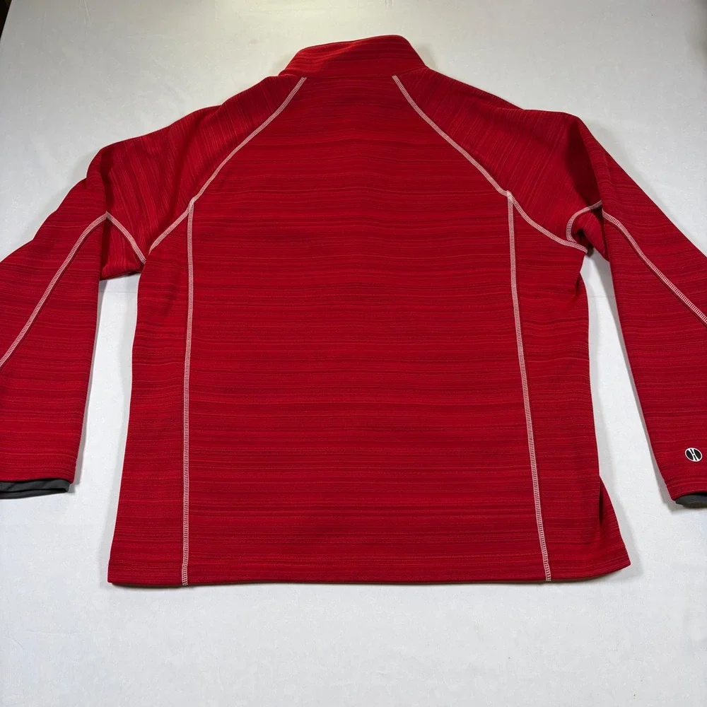 Holloway Ohio State Buckeyes Mens L Red Quarter Zip Fleece Pullover Jacket